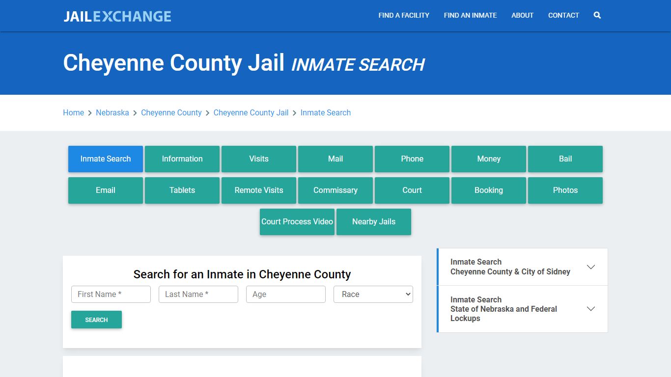 Cheyenne County Jail, NE Inmate Search: Roster & Mugshots